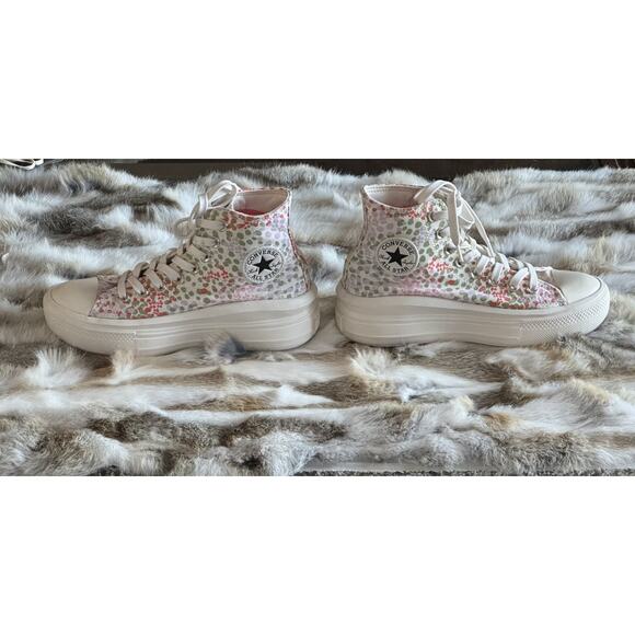 Converse High-Top Womens US 6 Chuck Taylor All Star Platform Polka Dots Canvas - Picture 5 of 9